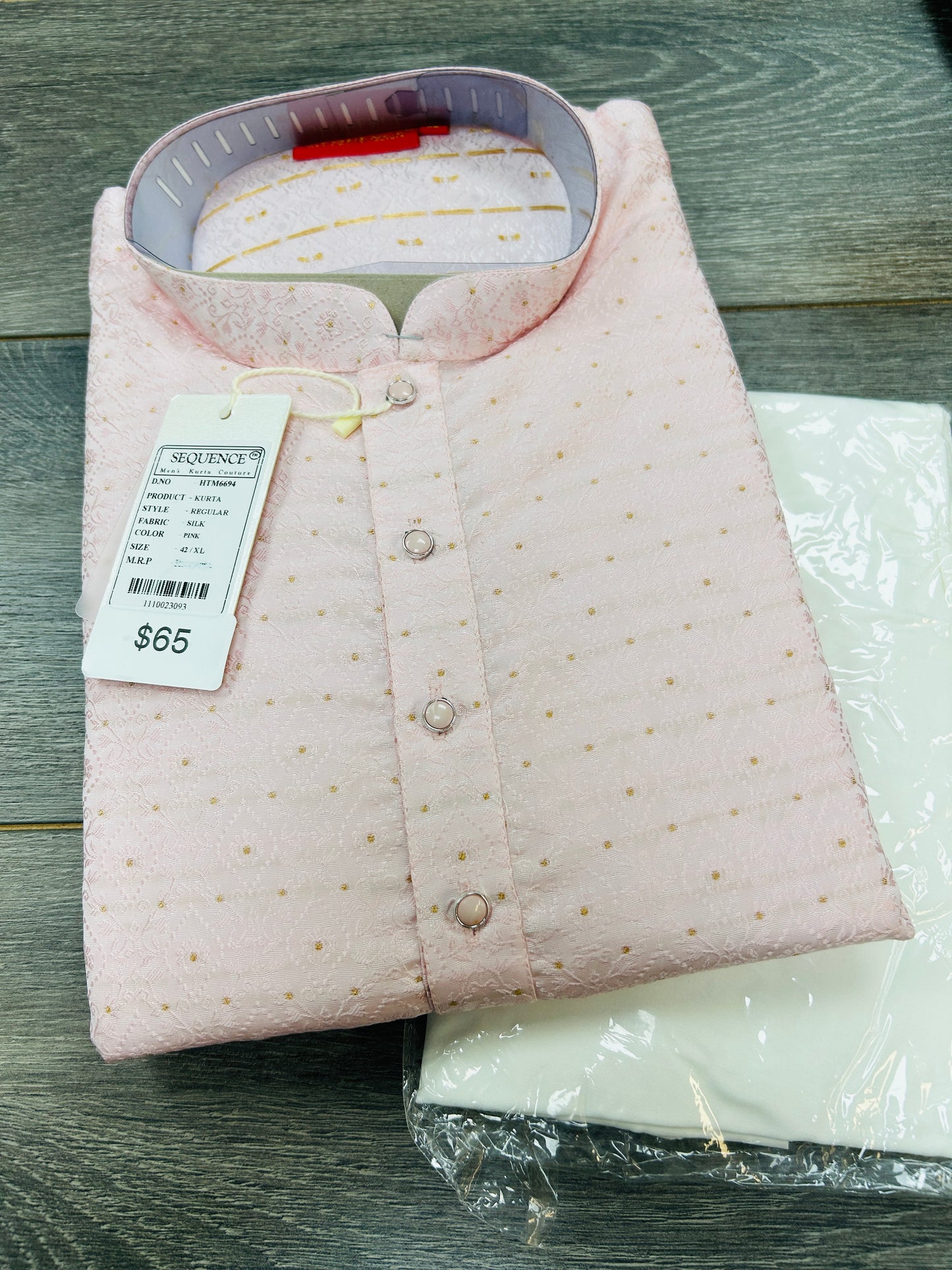Light pink kurta pajama set