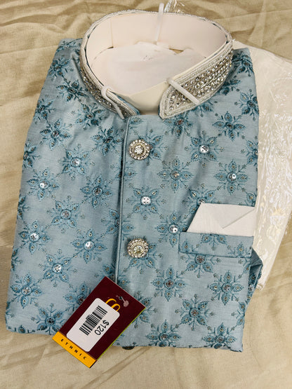 Light blue sherwani set