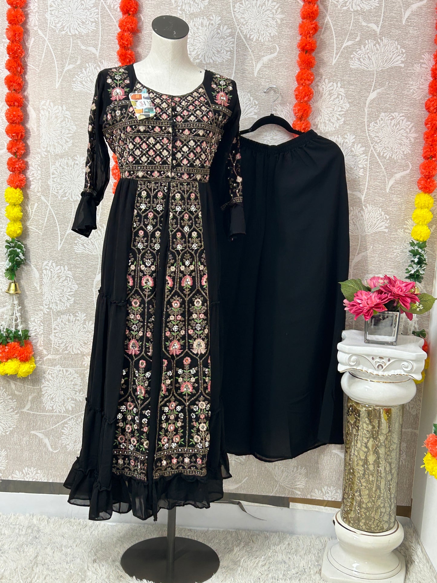 Party wear long kurti set with Plazzo pant