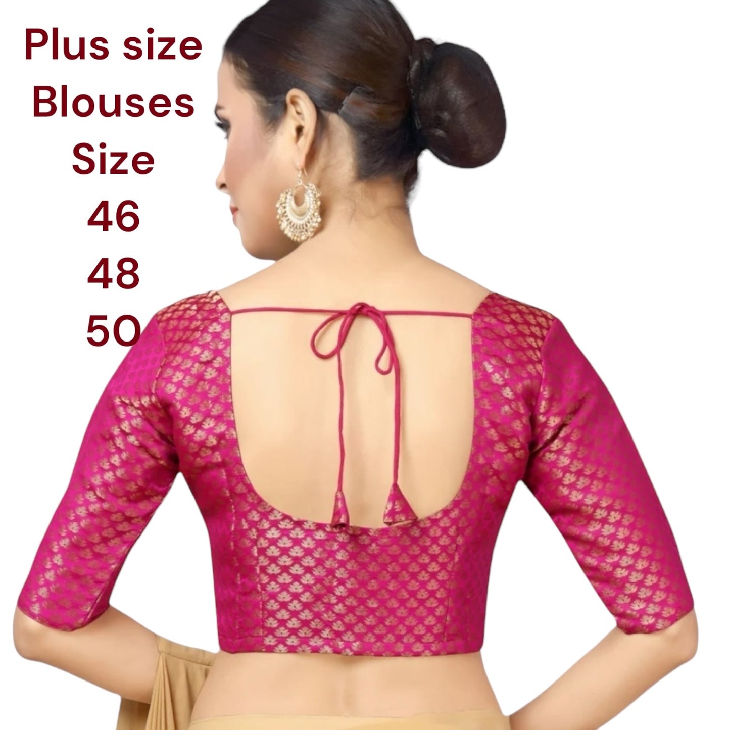 Pink brocade blouse