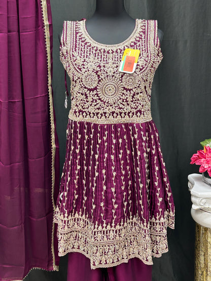 Heavy work Sharara set by Kurti Connection USA