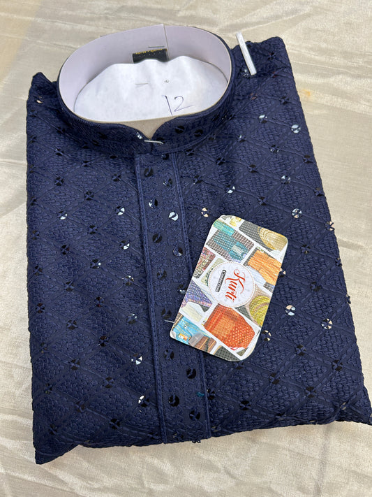 Rayon sequin kurta set for boys