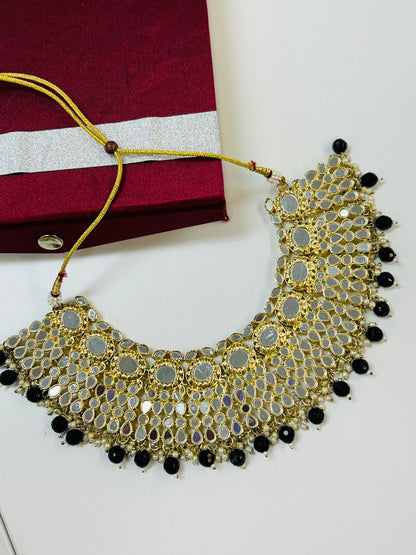Mirror work choker necklace