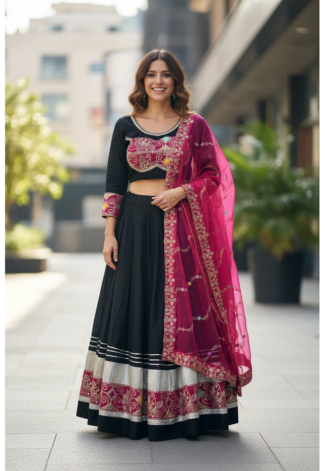 Garba : cotton chaniya choli set