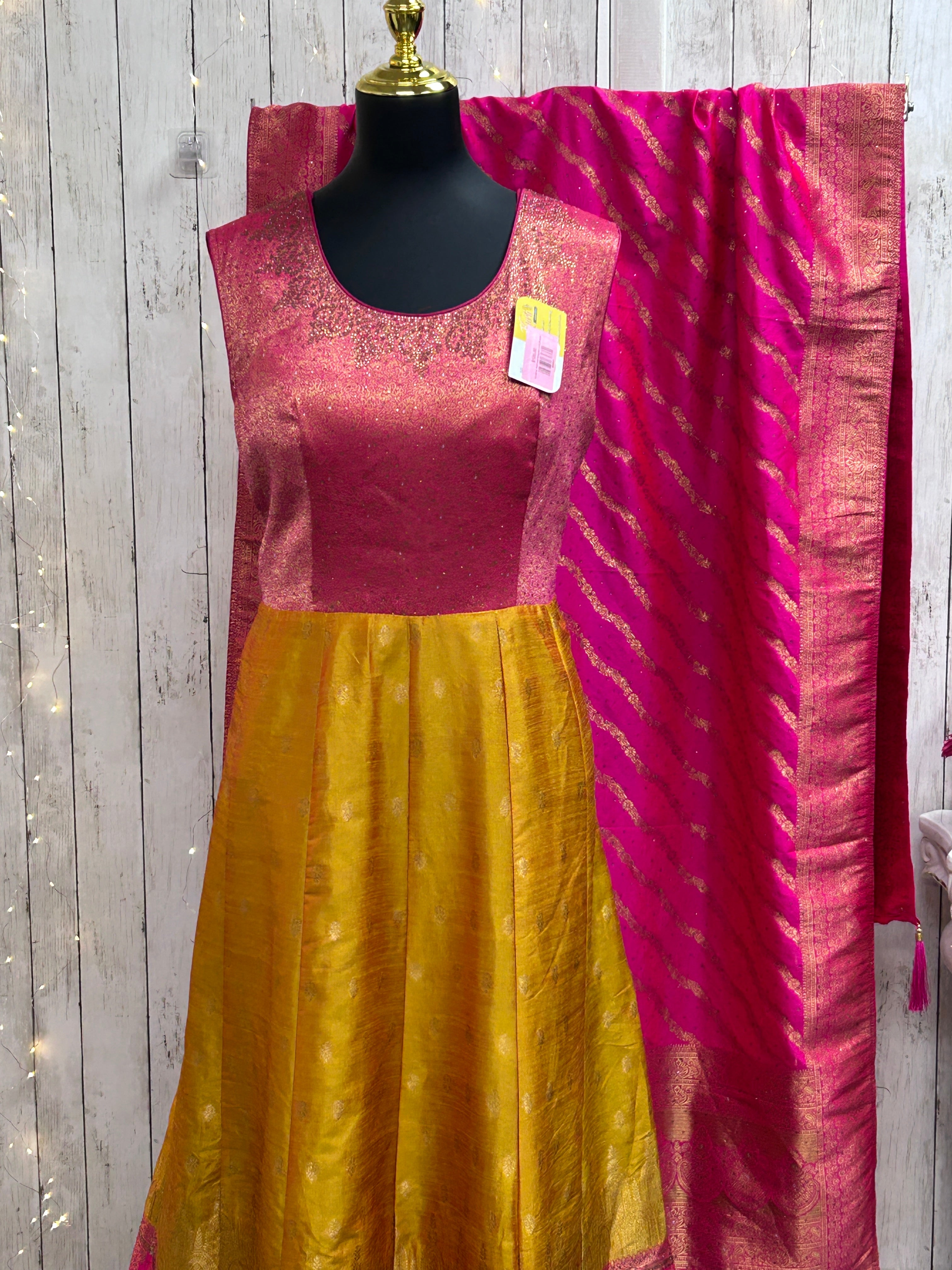 Kanjivaram silk long gown