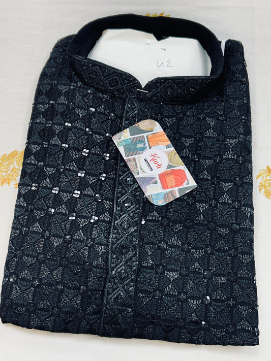 Black chikankari Kurta | short kurta