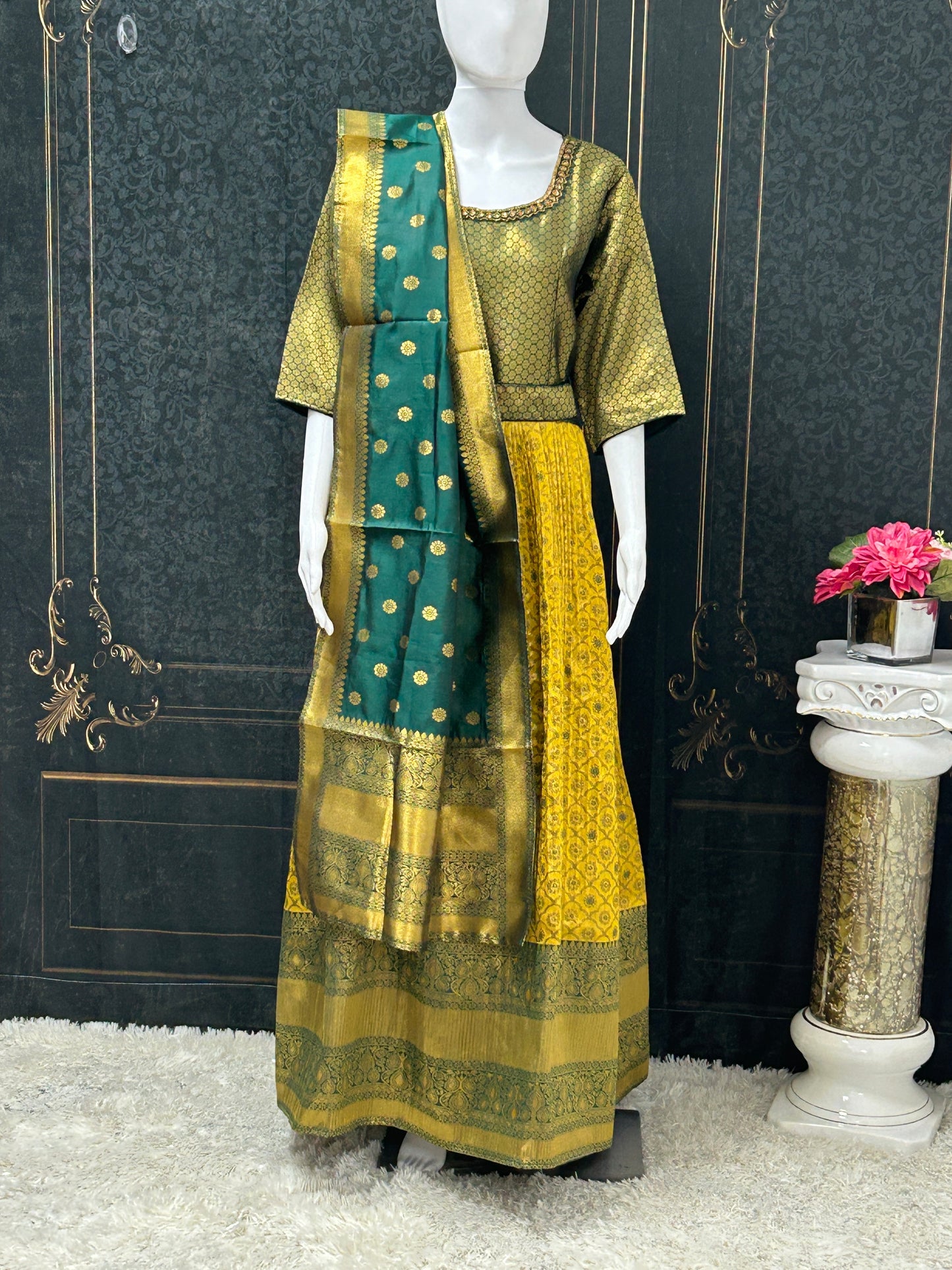 Silk long dress