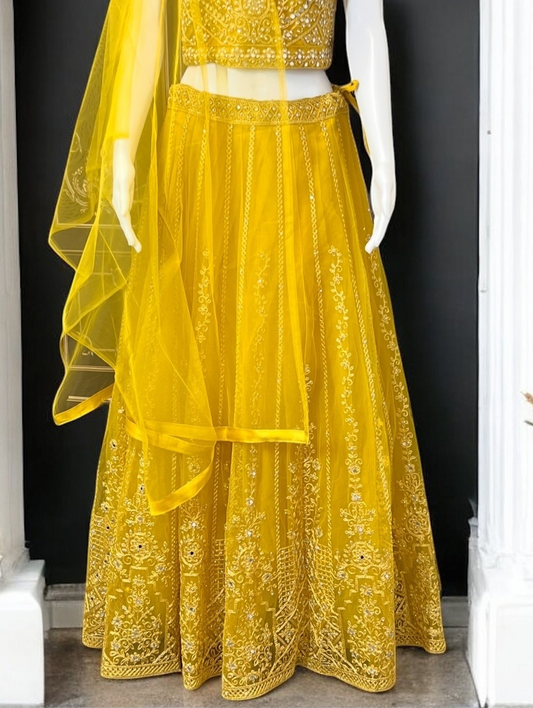 Yellow chaniya choli set