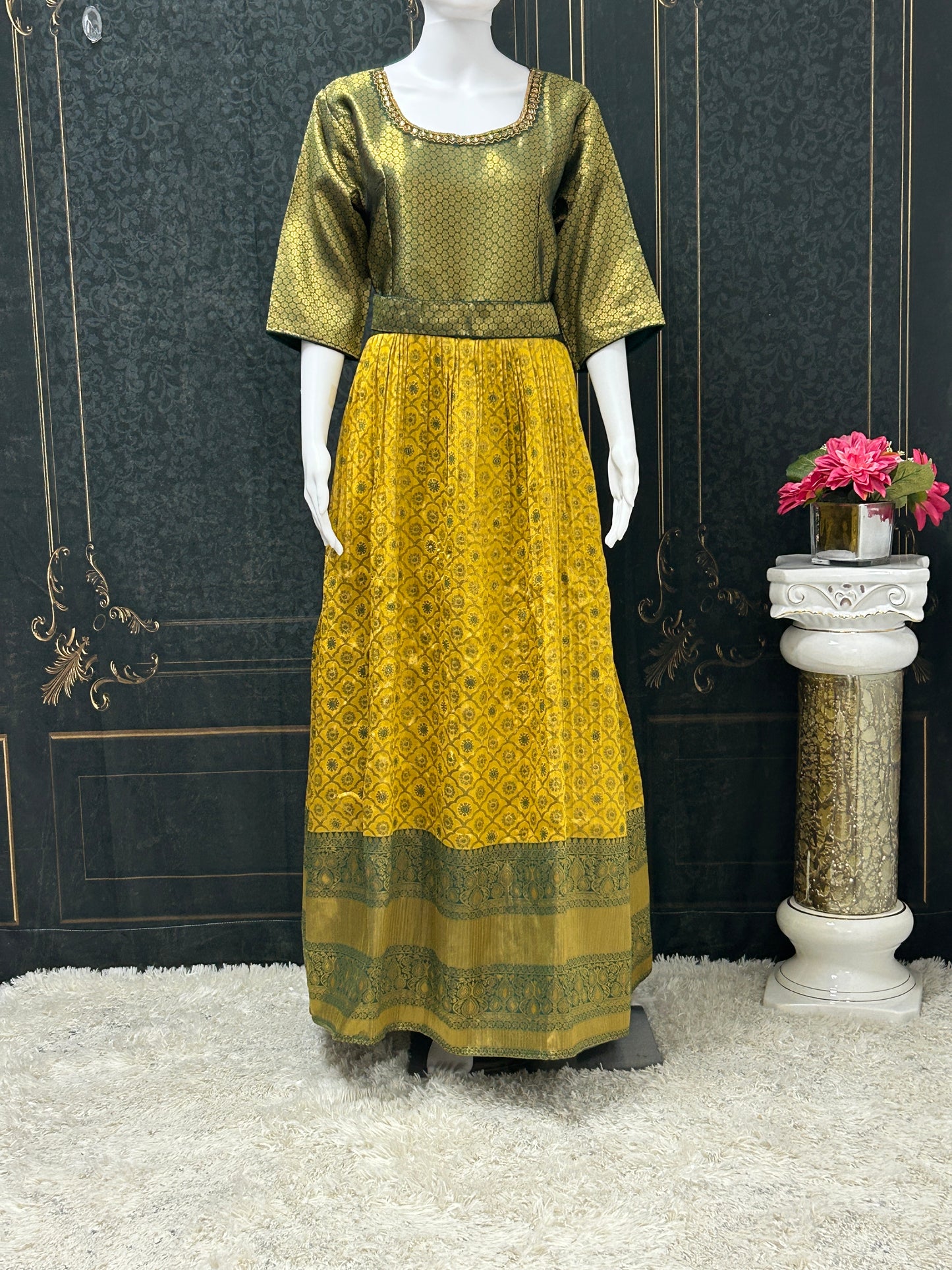 Silk long dress