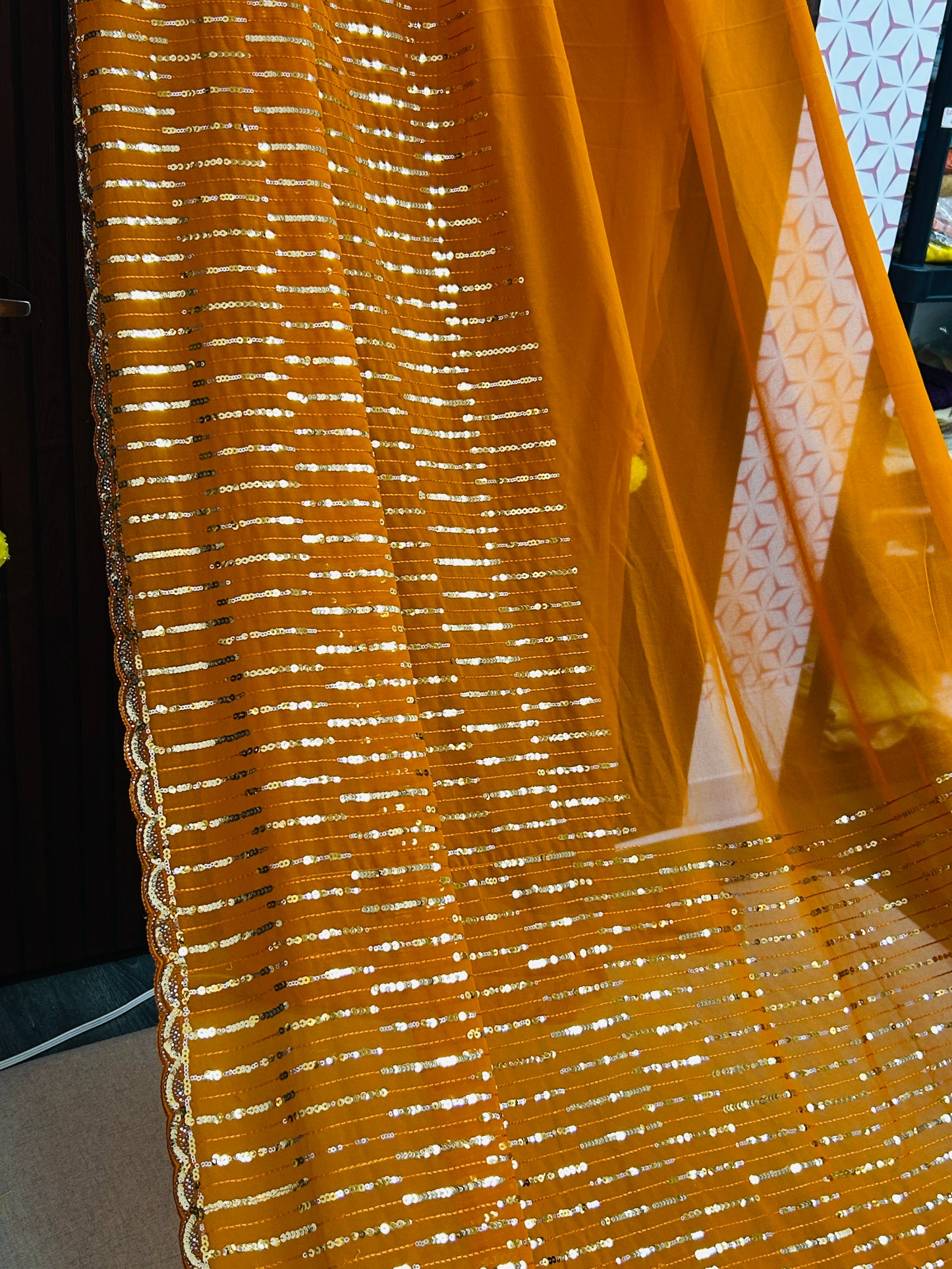 Sequin saree