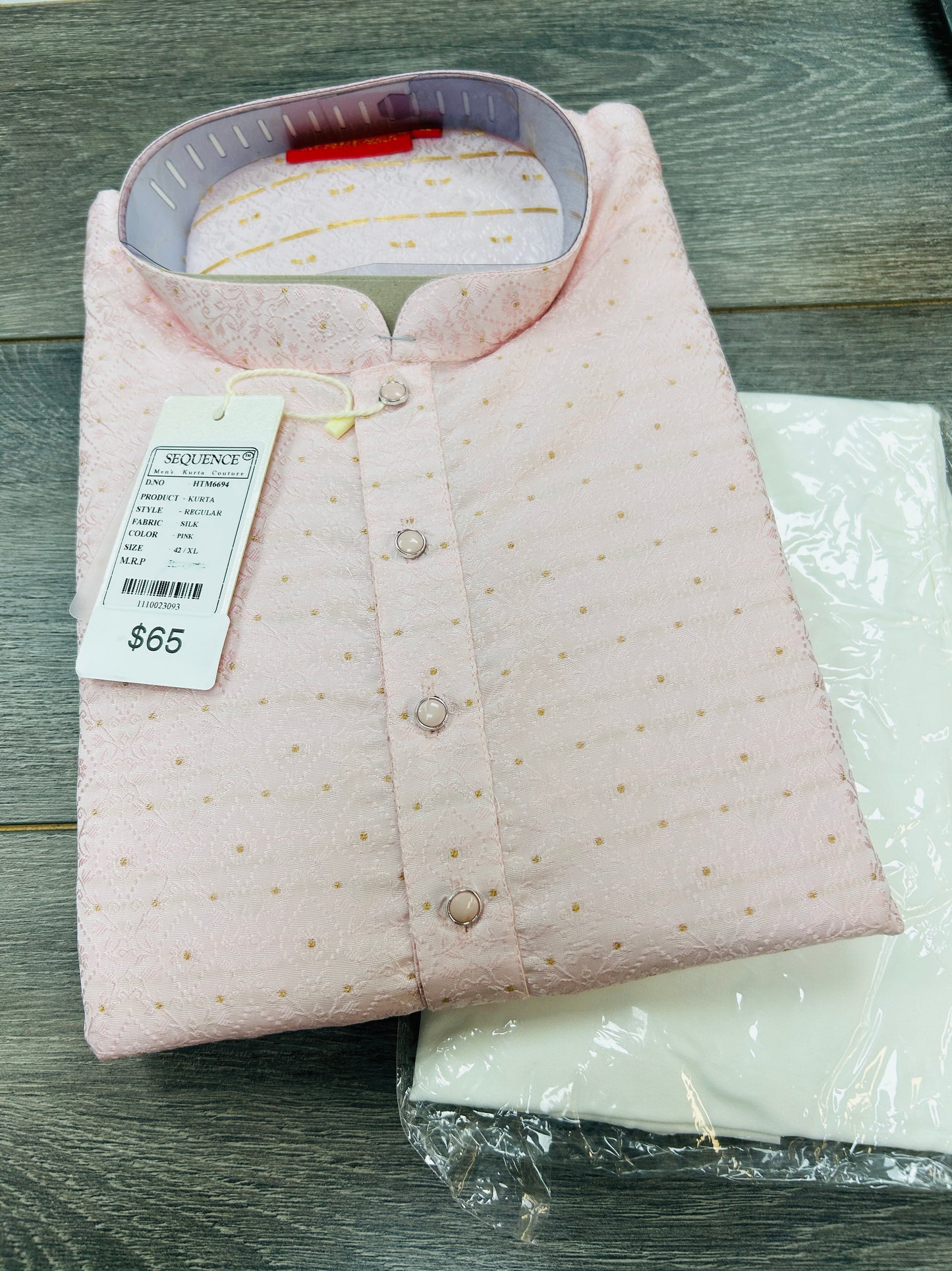 Light pink kurta pajama set