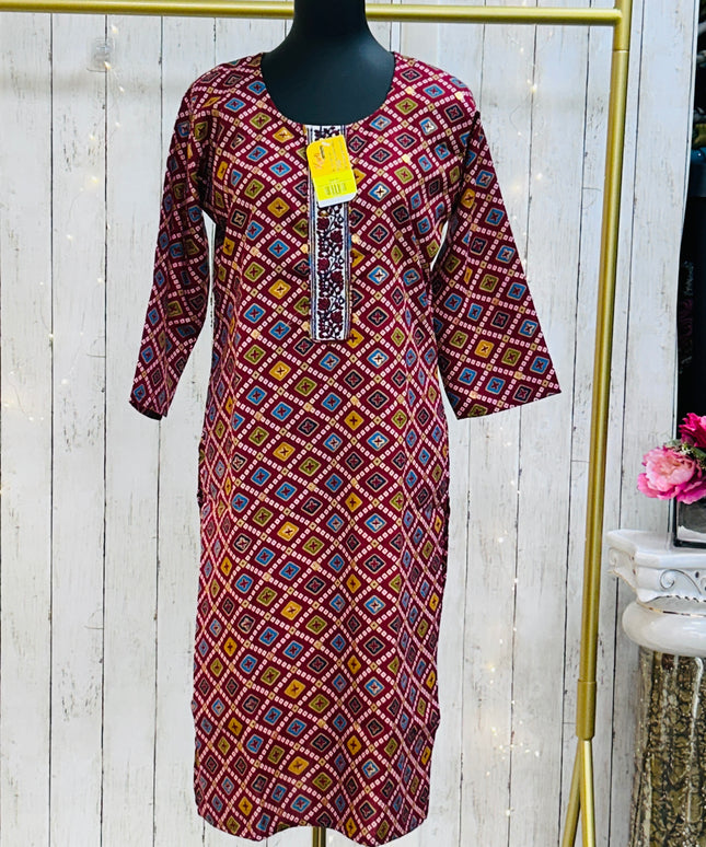 Bandhani print Kurti