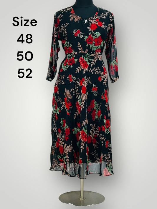 Chiffon long dress | plus size