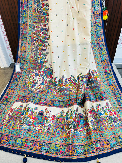Dola silk saree with doli barat print