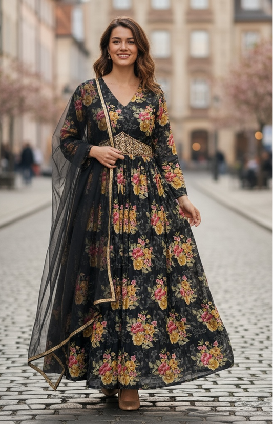 Black long kurti