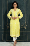 Modal silk chikankari kurti by Kurti Connection USA