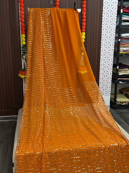 Sequin saree