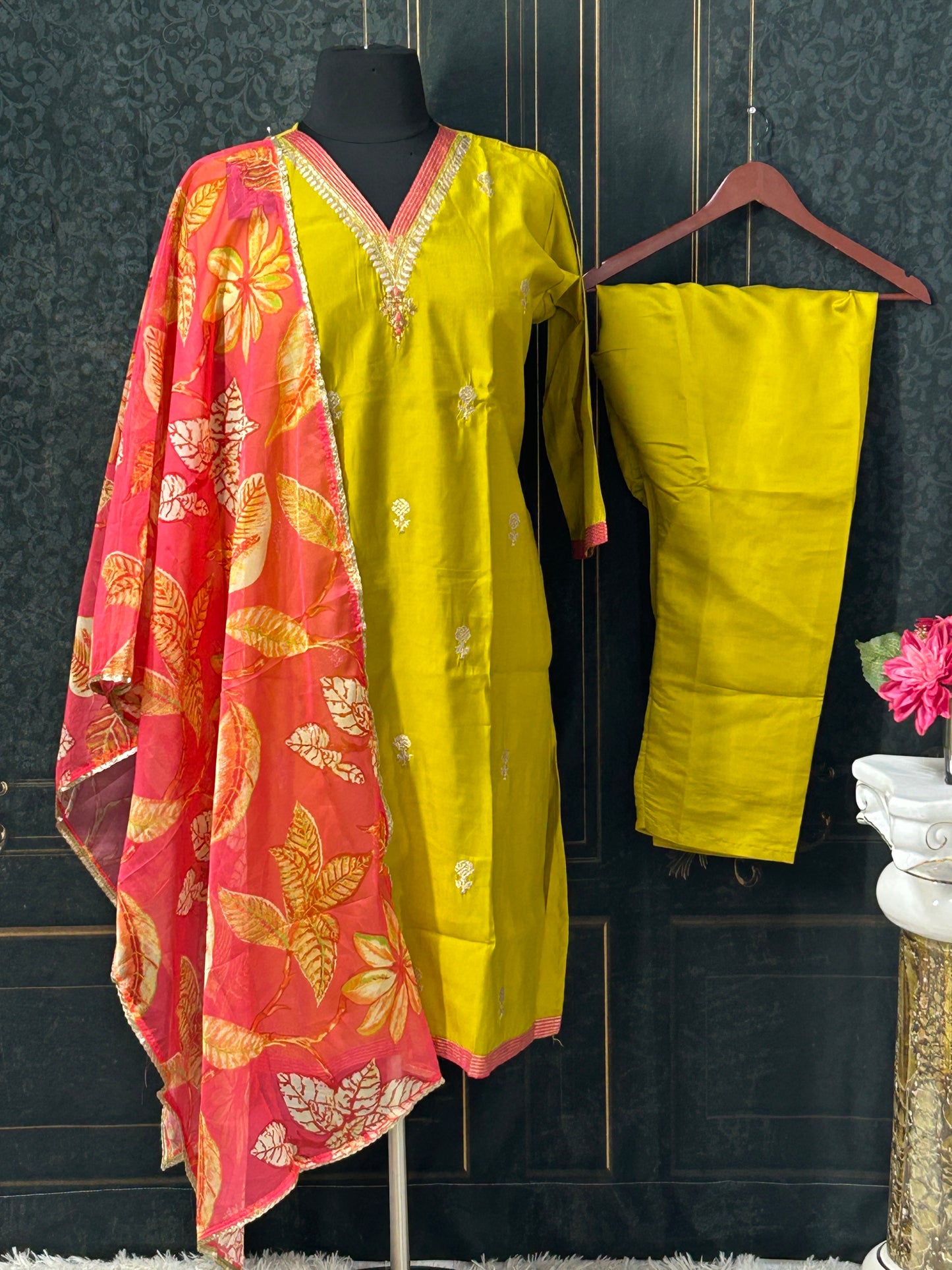 Modal silk kurti set