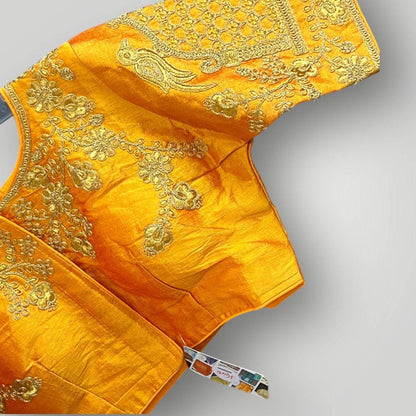 Readymade blouse : mango yellow - Kurti Connection USA
