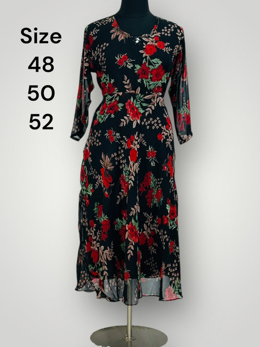 Chiffon long dress | plus size