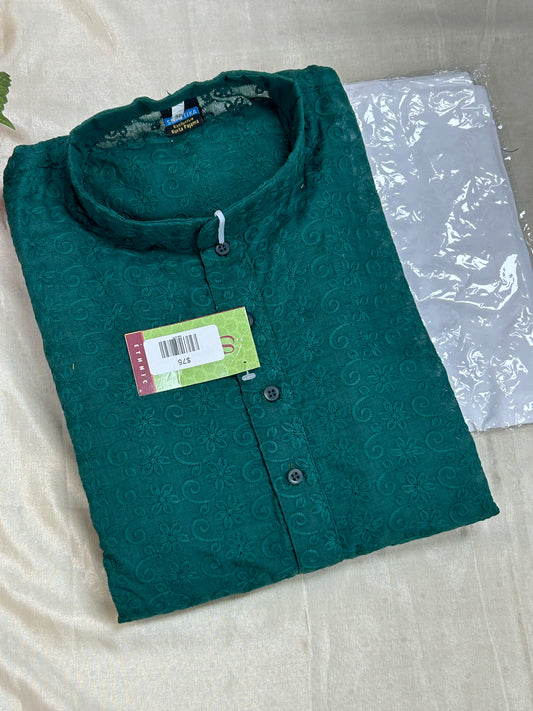 Plus size cotton chikankari Kurta