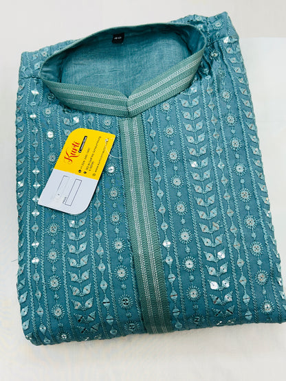 Grey kurta set | sequin work Kurta