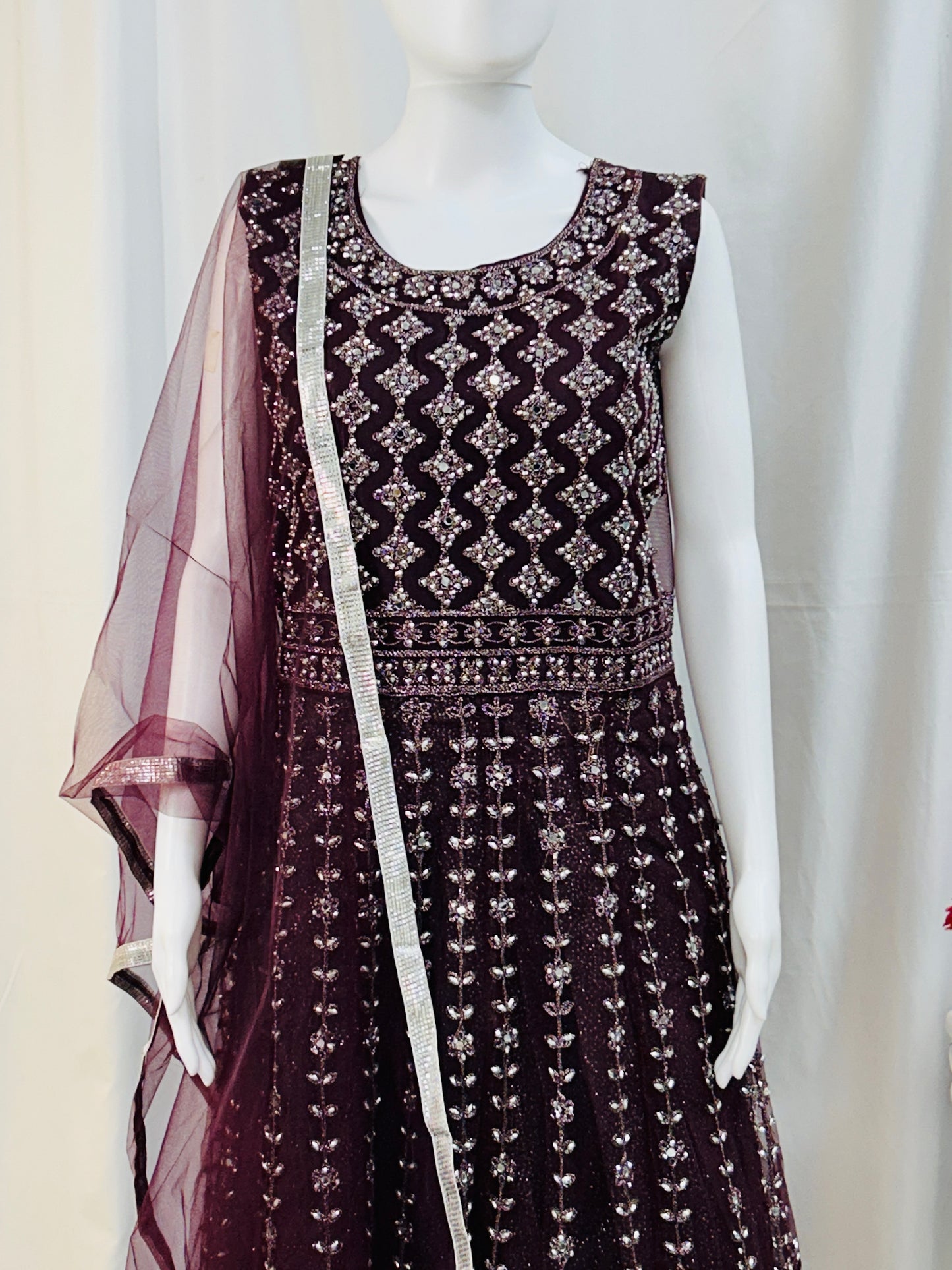 Purple : party wear long dress