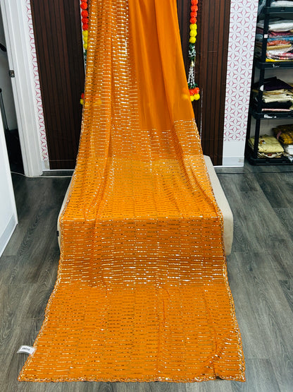 Sequin saree