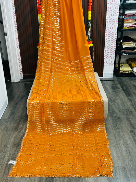 Sequin saree