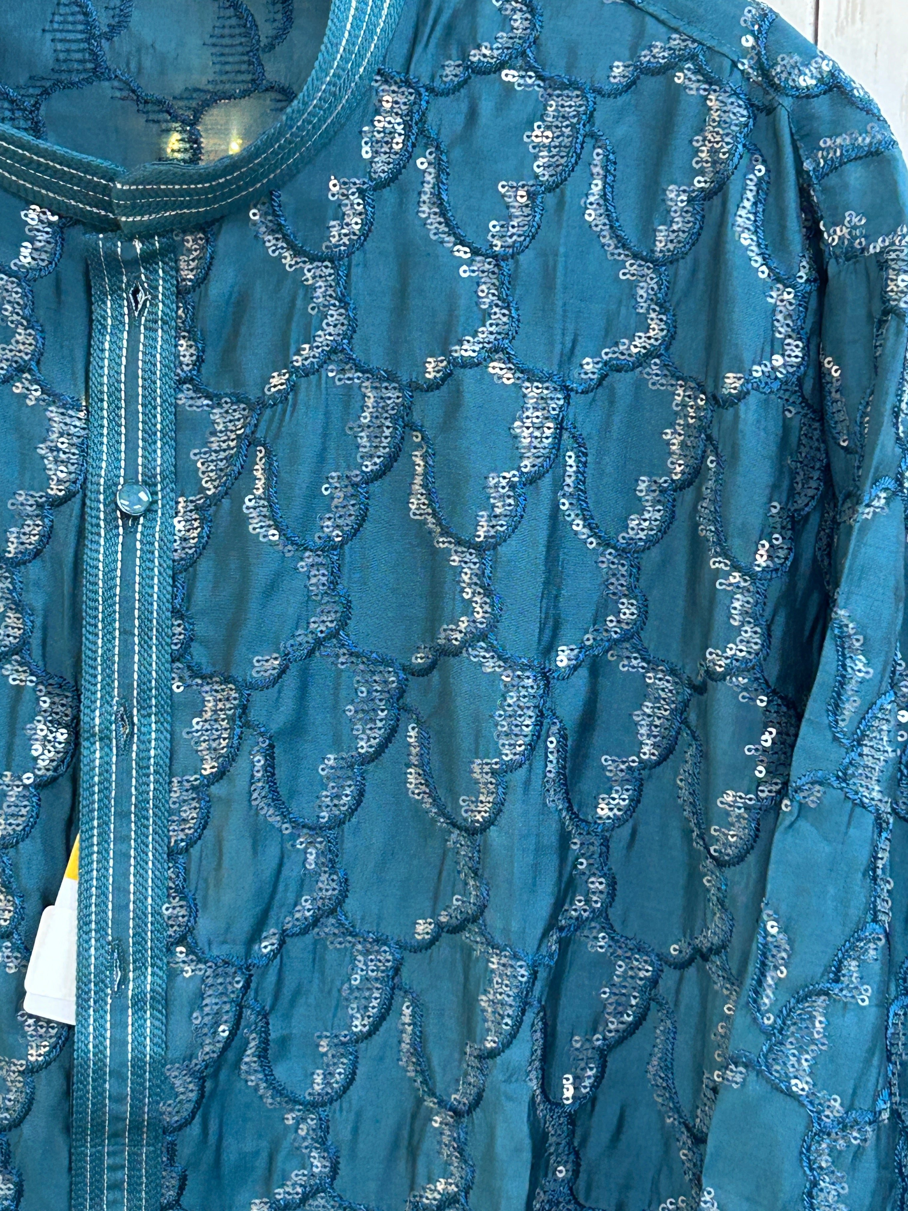 Sequin work kurta pajama set for men