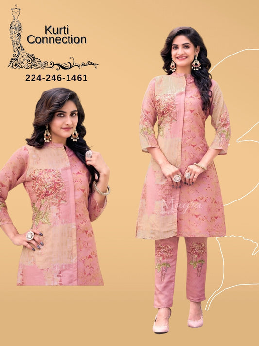 Light pink Co ord set / Indo western