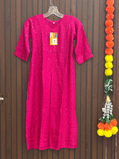 Chikankari kurti for girls