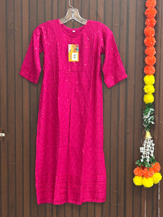 Chikankari kurti for girls