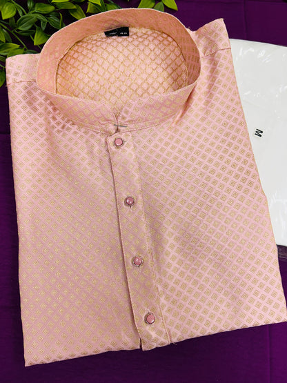Light peach kurta pajama set