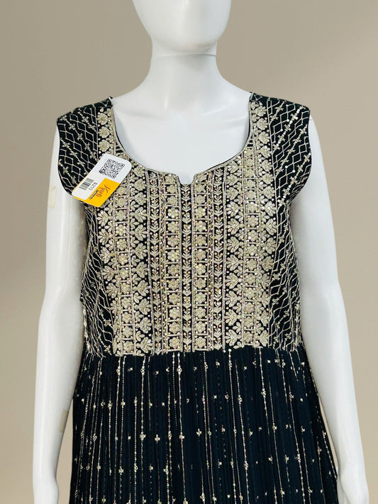 Dark blue long gown