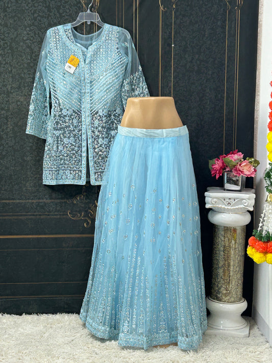 Lehenga set with long blouse