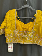 Hand embroidered blouse | tissue silk blouse with all over hand embroidery by Kurti Connection USA