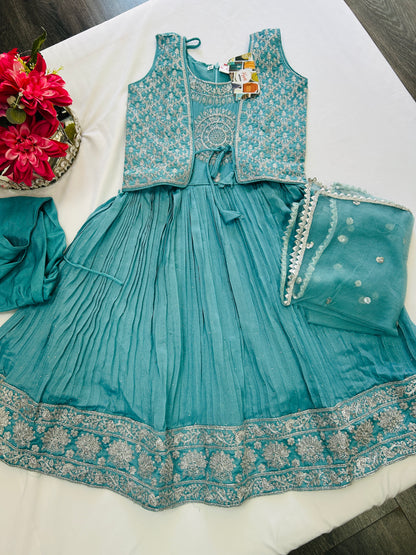 Kids Anarkali dress / long kurti set for young girls