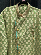 Sherwani with golden dhoti pant