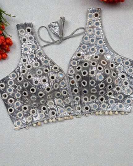 Mirror and shells work blouses by Kurti Connection USA