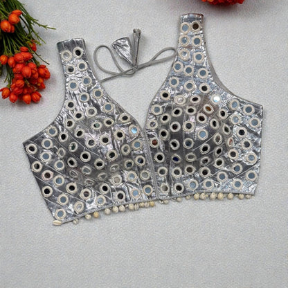 Mirror and shells work blouses