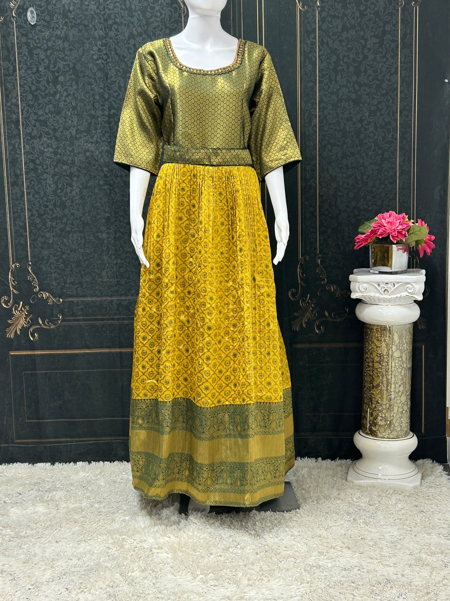 Silk long dress