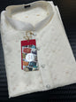 White silk kurta pajama set