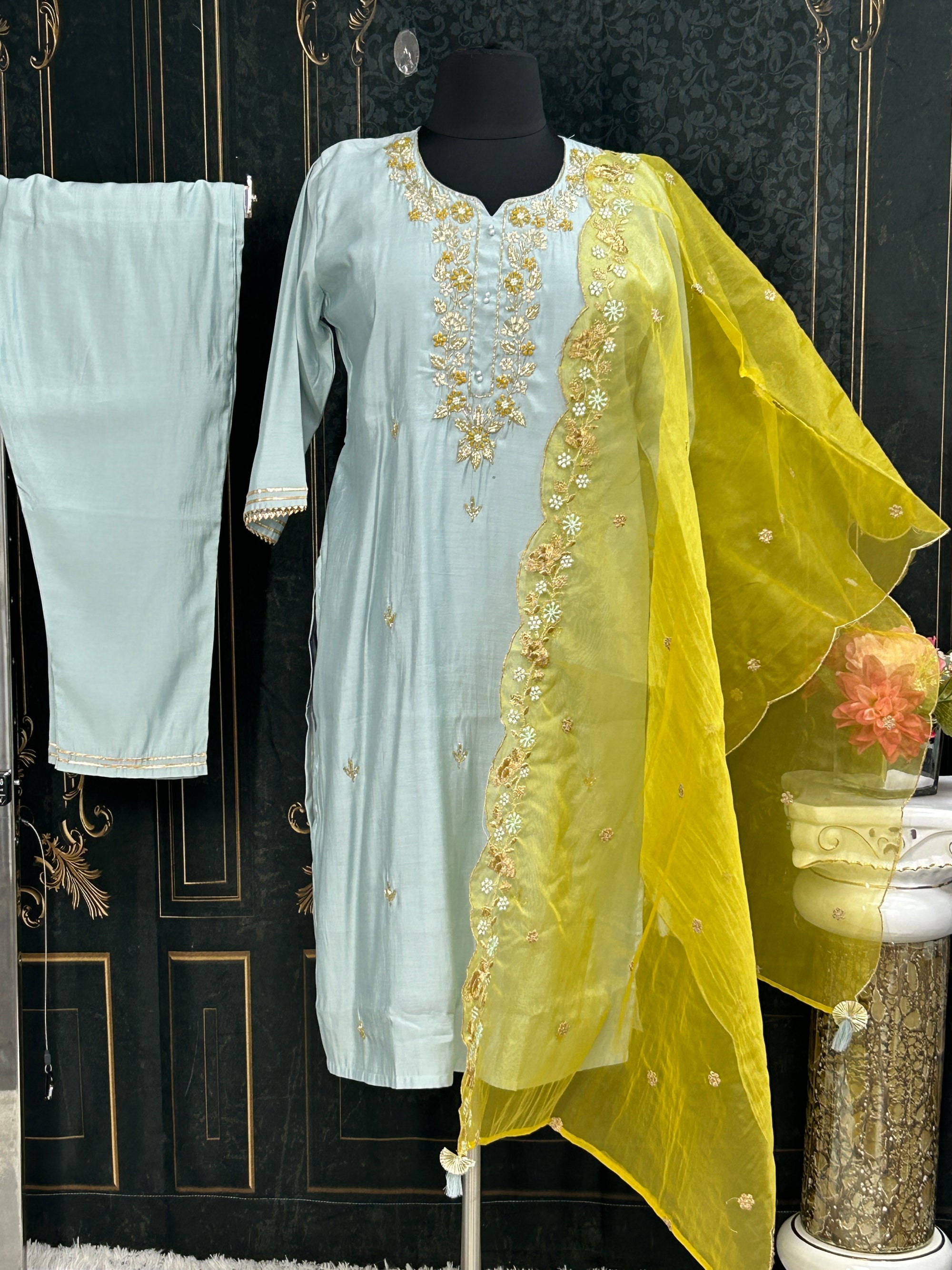 Modal silk salwar suit | plus size kurti