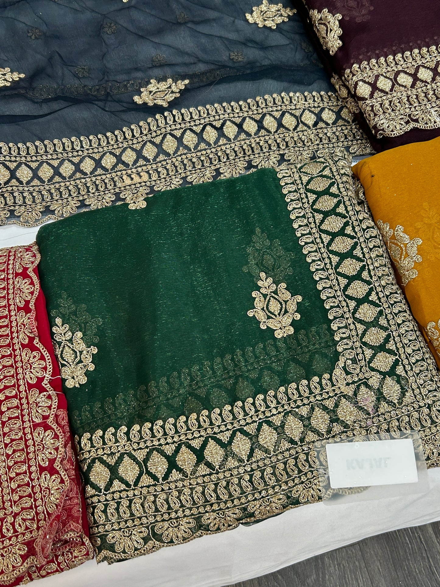 Chiffon heavy work saree