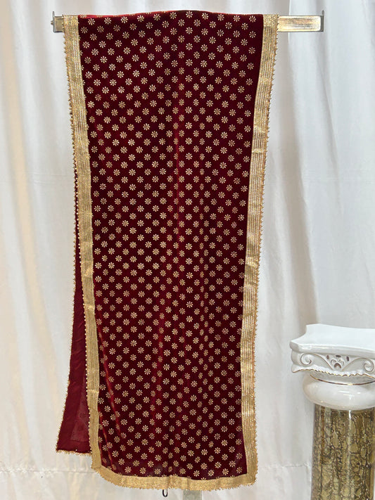 Velvet dupatta for men’s kurta / sherwani