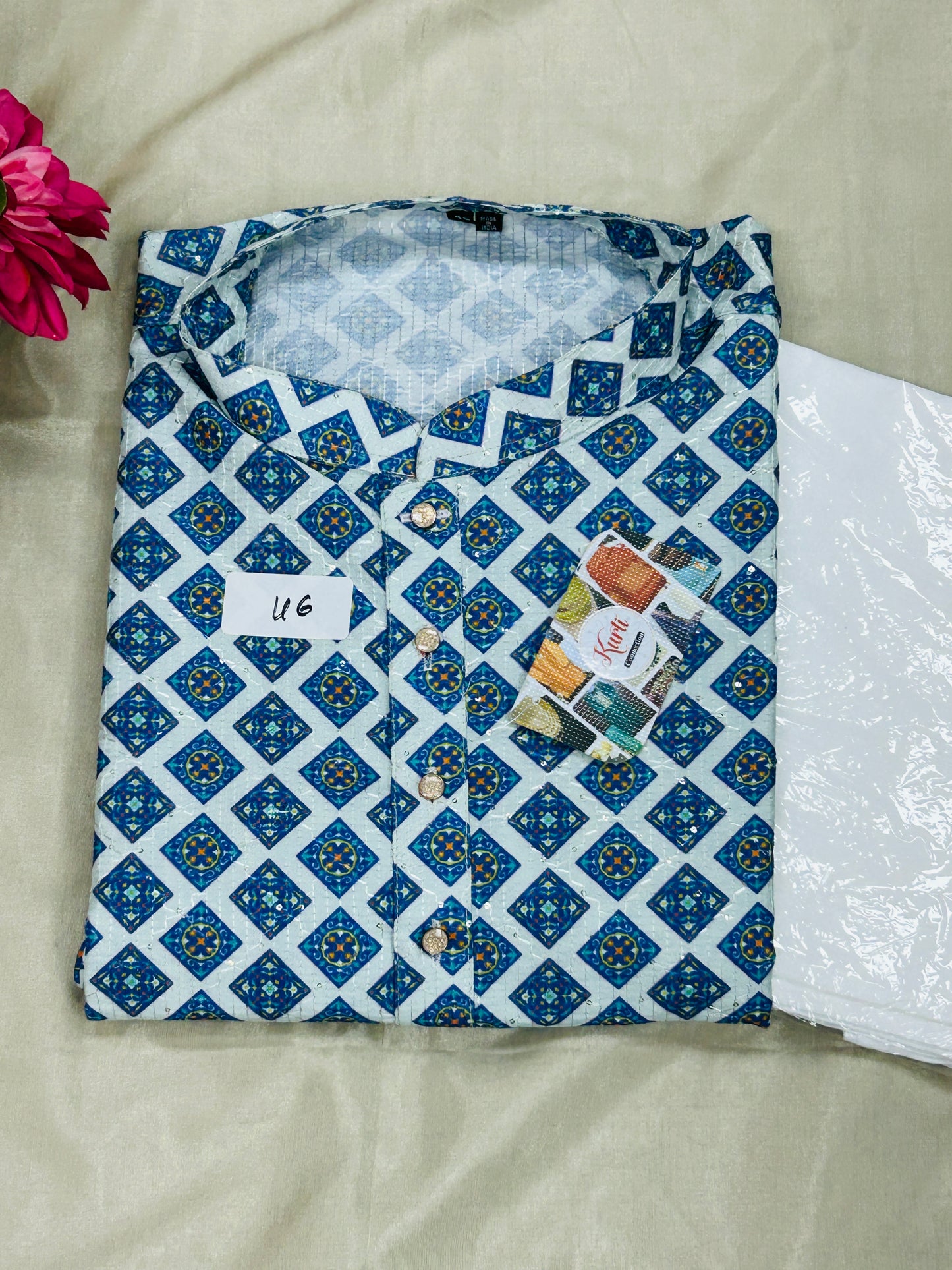 Plus size kurta pajama set for men