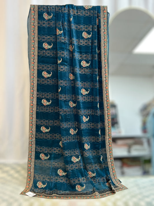 Chiffon silk saree : cocktail sarees