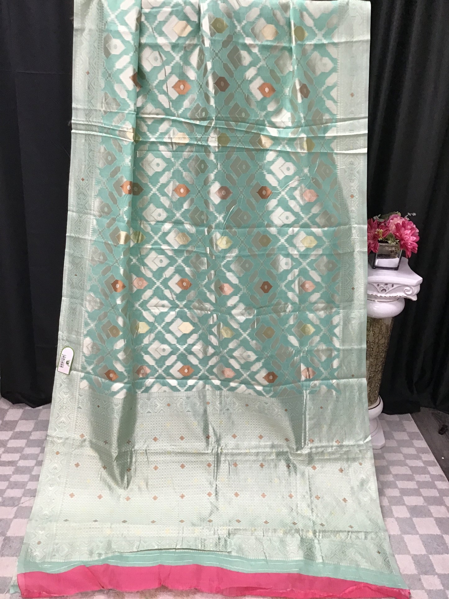 Linen cotton saree
