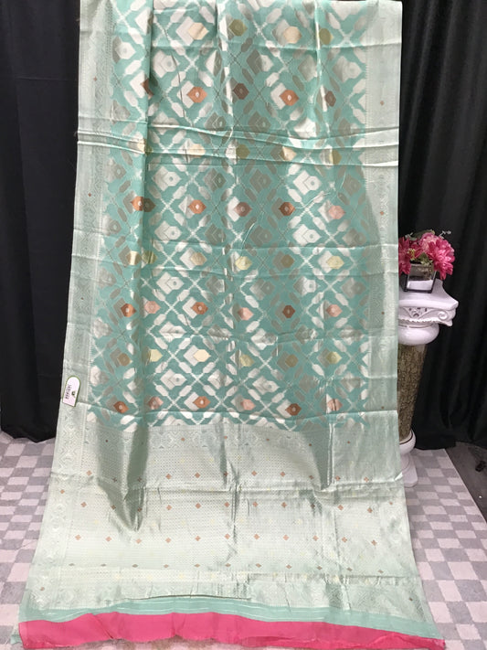 Linen cotton saree